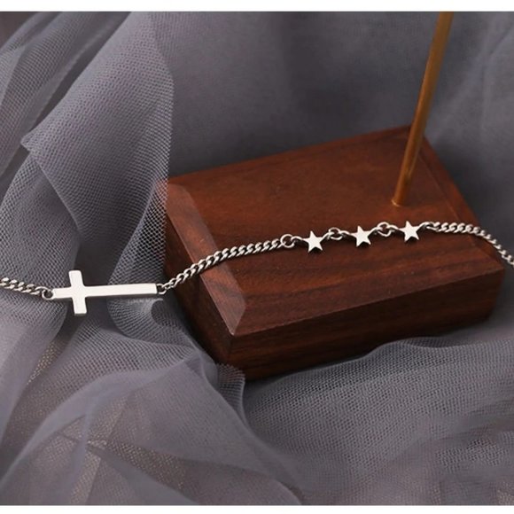 NEW 925 Sterling Silver Cross Chain Necklace - Picture 7 of 9